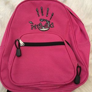 Mudd Mini Backpack Hot Pink Black Sparkly Graphic